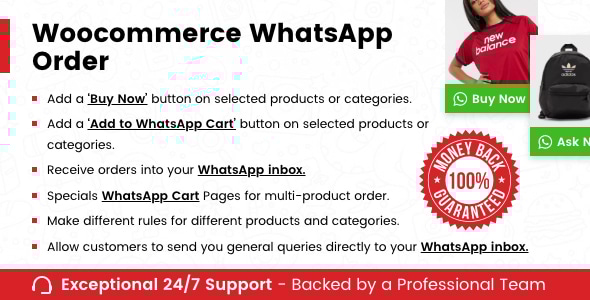 WooCommerce Whatsapp 订单 – 在 WhatsApp 上订购 WooCommerce