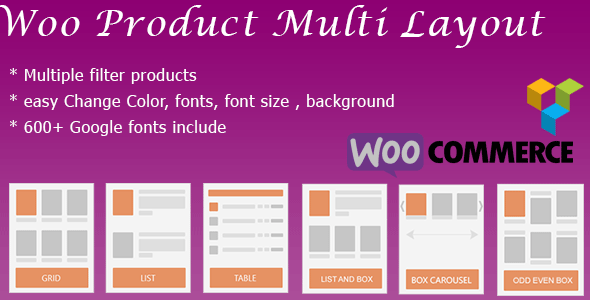 WooCommerce Shop Design  Produt Layout ( masonry, box, grid, list, slider, table, Carousel )