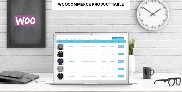 WooCommerce 产品表