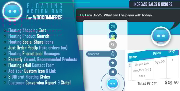 浮动按钮,带有浮动购物车的 WooCommerce作栏