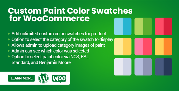 WooCommerce 油漆色板 – 视觉产品颜色选择器插件