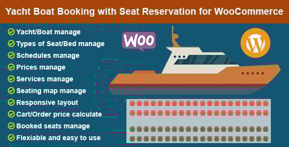 WooCommerce 的游艇预订和座位预订