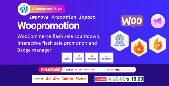 Woopromotion – WooCommerce 产品促销销售倒计时和徽章管理器