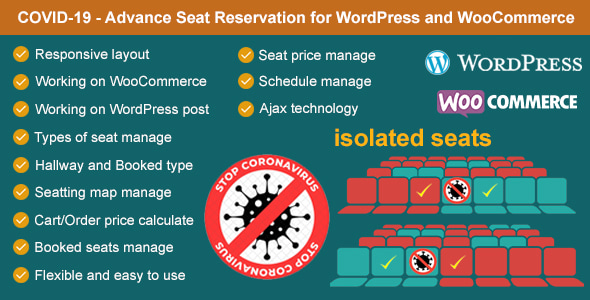 Covid-19 – WordPress 和 WooCommerce 的座位预订管理