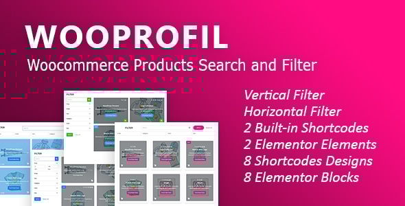Wooprofil:Woocommerce 产品搜索和过滤 WordPress 插件
