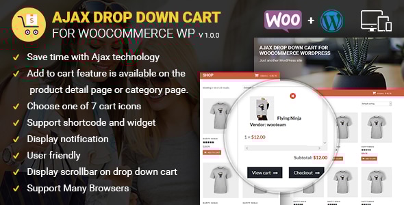 WooCommerce WordPress 的 Ajax 下拉车
