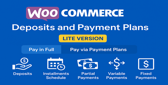 WooCommerce 存款和付款计划 – 精简版