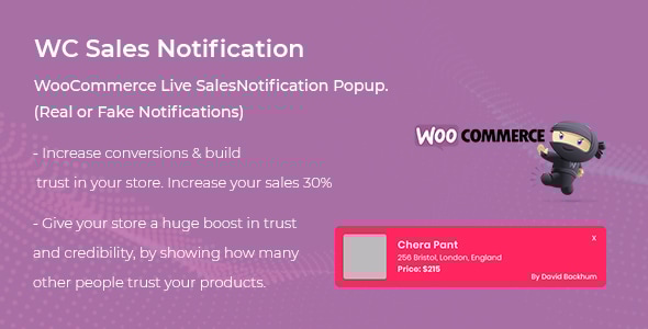 WooCommerce 实时销售通知专业版