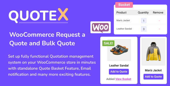 QuoteX：WooCommerce 添加到报价请求、报价和订单、WordPress 报价表单生成器插件
