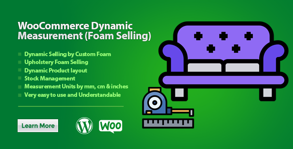 WooCommerce 泡沫计算器 – 动态测量和室内装潢定价