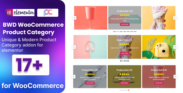 WooCommerce 产品类别 Elementor 轮播