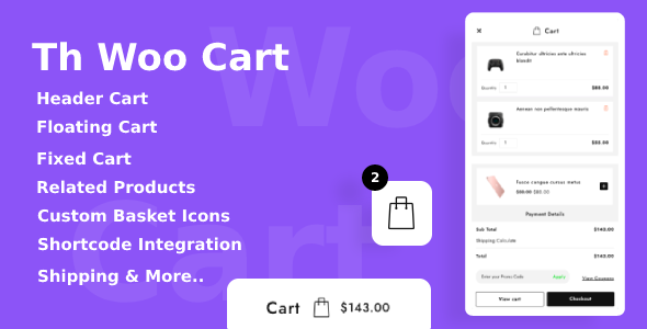 Woo Cart – WooCommerce 滑动推车/浮动推车