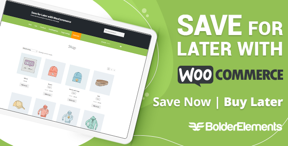 使用 WooCommerce 保存以备后用
