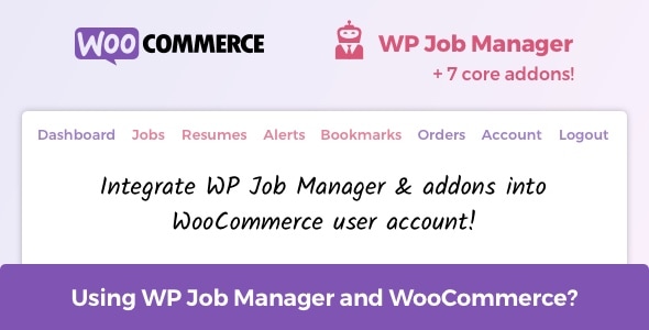 WP Job Manager、插件和 WooCommerce 的仪表板和用户帐户