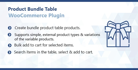 WooCommerce 产品捆绑表插件