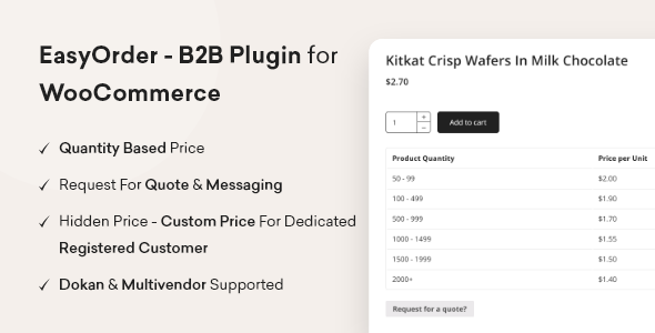 EasyOrder – WooCommerce 的 B2B 插件