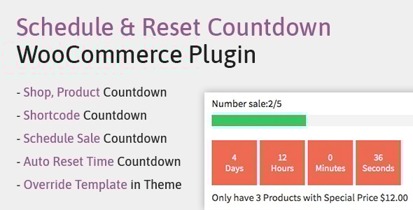 安排、重置倒计时插件 WooCommerce |伍CP