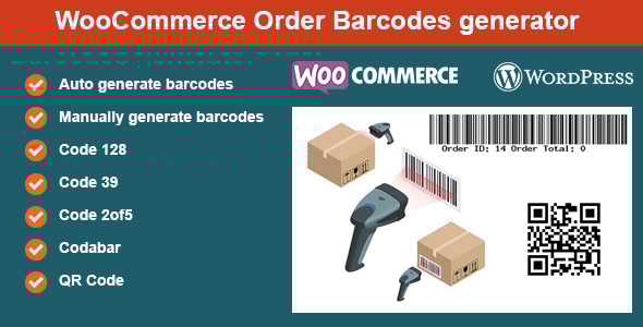WooCommerce 订单条形码生成器