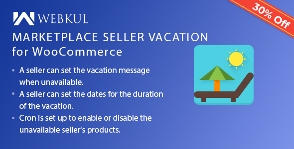 适用于 WooCommerce 的多商家市场度假插件