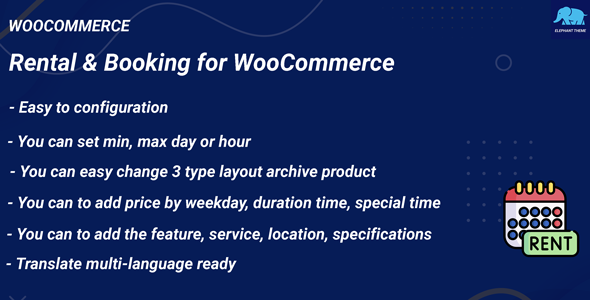Rental  Booking for WooCommerce