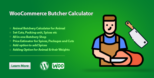 WooCommerce 屠夫计算器 – 按重量和部位划分的肉类定价