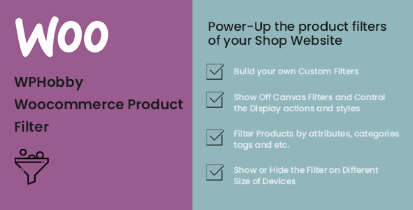 WPHobby WooCommerce 产品过滤器