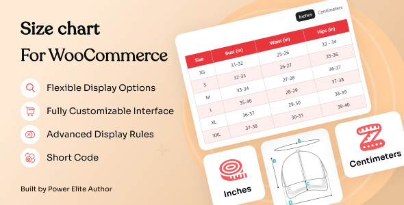 WooCommerce 产品尺寸表 WordPress 插件