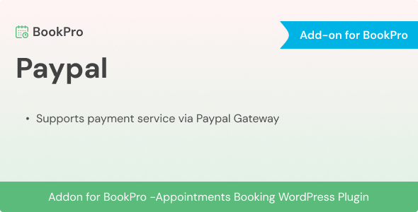 BookPro 插件的 PayPal Payments 标准附加组件