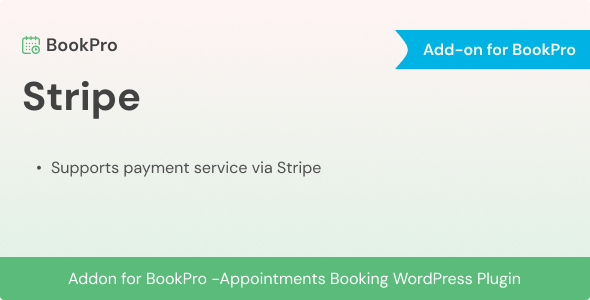 BookPro 插件的 Stripe 支付附加组件