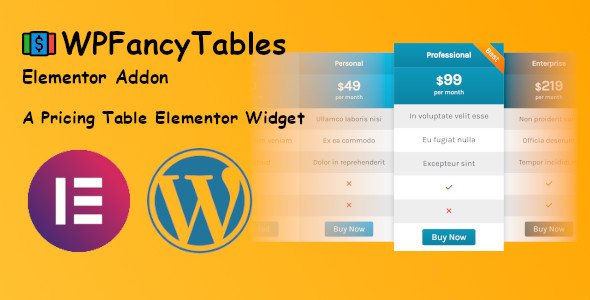 WPFancyTables Elementor 插件