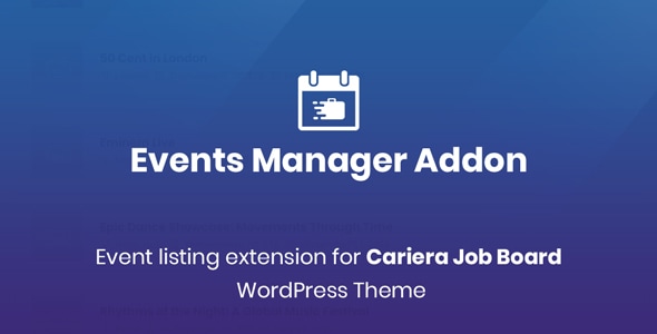 Cariera Events Manager 附加组件