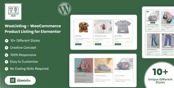 WooListing – Elementor 的 WooCommerce 产品列表