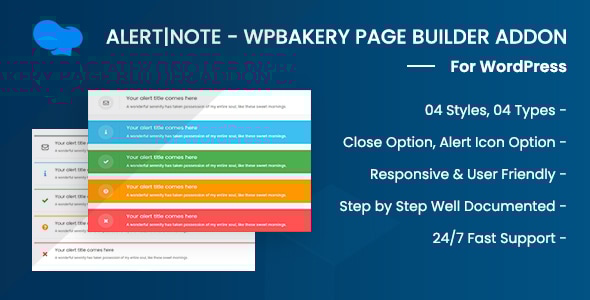 警报/注意 – WPBakery 插件 WordPress 插件
