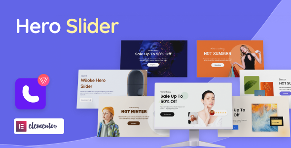 适用于 Elementor 的 Wiloke Hero Slider 小部件