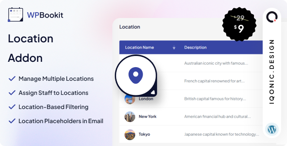 WPBookit – 位置(插件)
