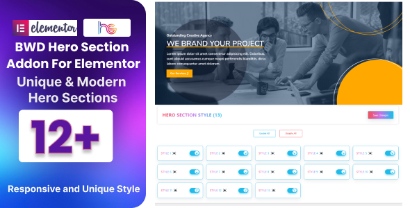 Elementor 的 BWD 英雄部分插件