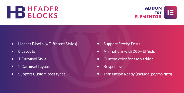 Elementor 的标头块 – WordPress 插件