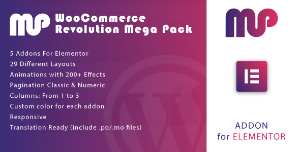 WooCommerce Revolution Mega Pack for Elementor WordPress 插件