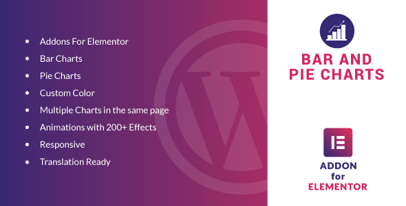 Elementor WordPress 插件的条形图和饼图