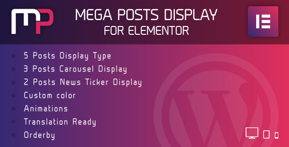 Elementor 的 Mega Posts 显示 – 高级 WordPress 插件