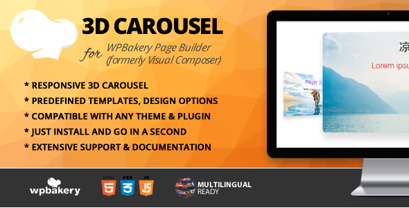 WPBakery Page Builder(以前称为 Visual Composer)的 3D 轮播插件
