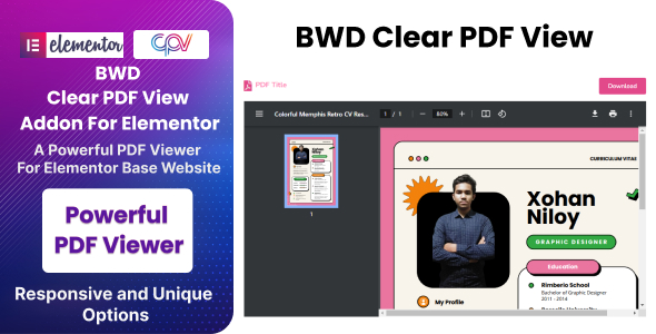 PDF 查看器 – Elementor 插件