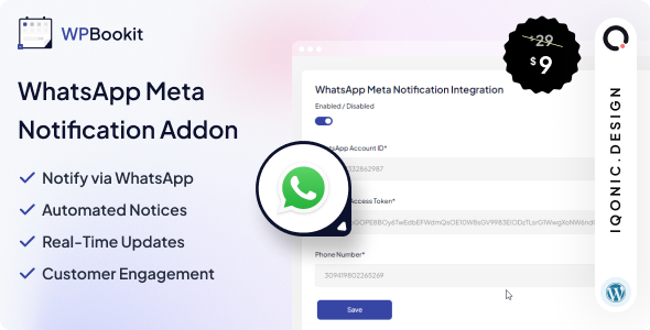 WPBookit – WhatsApp 通知(插件)