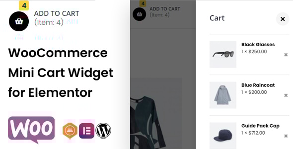 适用于 Elementor 的 WooCommerce 迷你购物车小部件