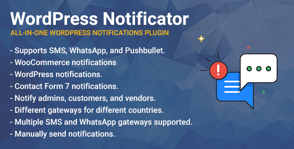 WordPress 通知器:短信、WhatsApp 和 Pushbullet 通知