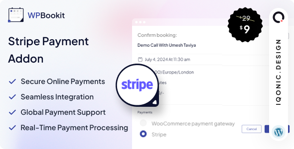 WPBookit – Stripe 支付(插件)