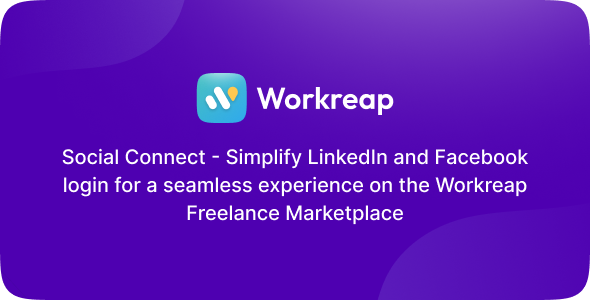 Workreap Social Connect – Facebook 和 LinkedIn 登录