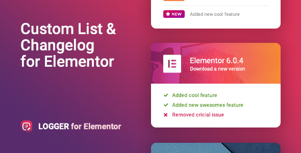 Elementor 的变更日志和自定义列表 – 记录器