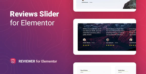 审稿人 – Elementor 的评论滑块
