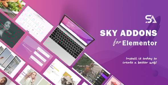 Sky Addons – 适用于 WordPress 的 Elementor 插件,带有主题构建器、模板、块和小部件